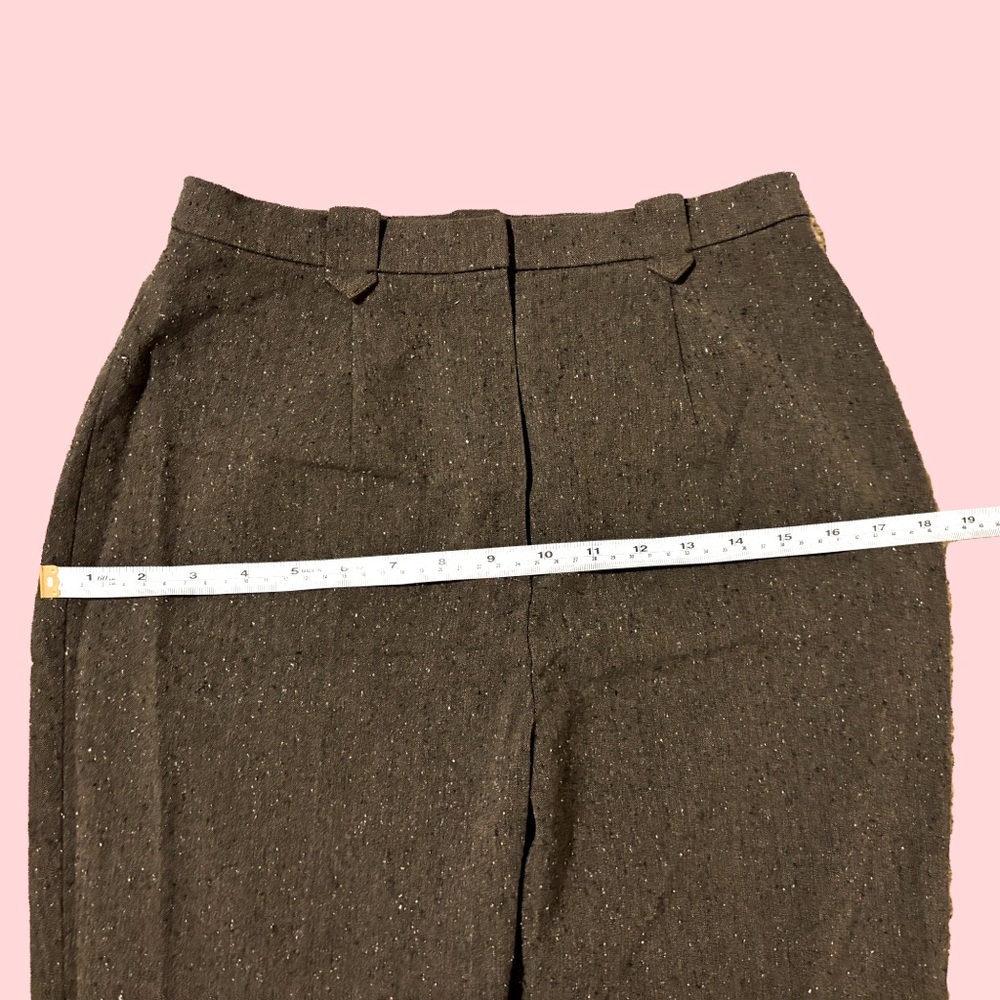 Dark Brown Flecked Capri Pant
